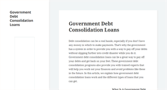 Desktop Screenshot of governmentdebtconsolidationloans.org